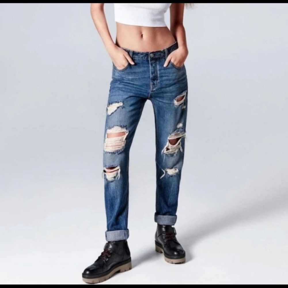 Distressed Blue Jeans for Women